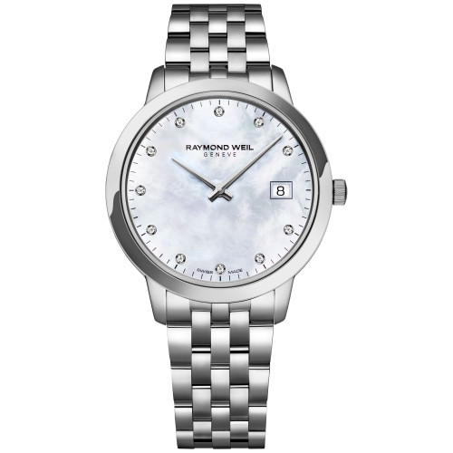 Women's Swiss Toccata Diamond Accent Stainless Steel Bracelet Watch 34mm