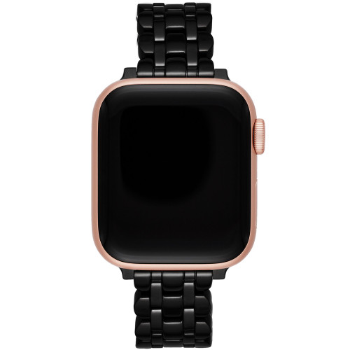 Black Stainless Steel Scallop Bracelet Band for Apple Watch, 38mm, 40mm, 41mm