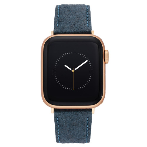 42/44/45mm Apple Watch Band in Navy Pineapple Peel With Rose Gold Adapters