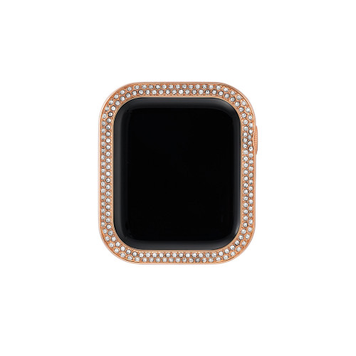 40mm Apple Watch Metal Protective Bumper in Rose-gold With Crystal Accents