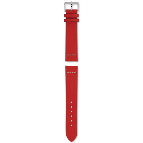 Captain Cook Red Leather Watch Strap 37mm