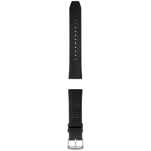 Men's CZ Smart Black Silicone Smart Watch Strap