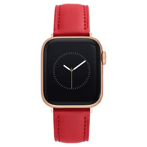 38/40/41mm Apple Watch Band in Red Apple Peel With Rose Gold Adapters