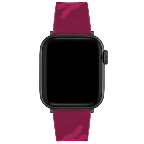 Crocodile Print Bordeaux Silicone Strap for Apple Watch® 38mm/40mm