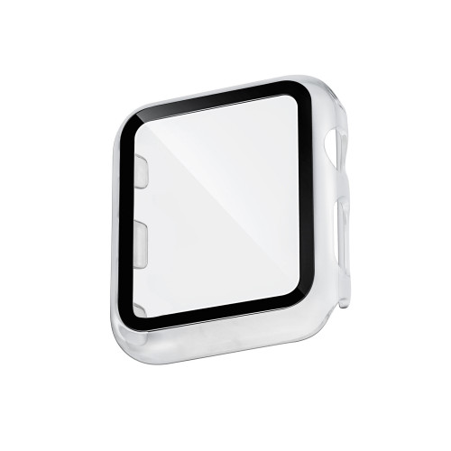Clear Full Protection Bumper with Integrated Glass Cover Compatible with 42mm Apple Watch