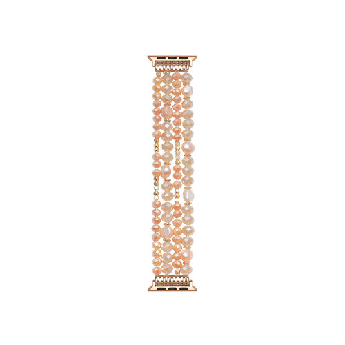 Demi Rose Gold Plated Beaded Bracelet Band for Apple Watch, 38mm-40mm