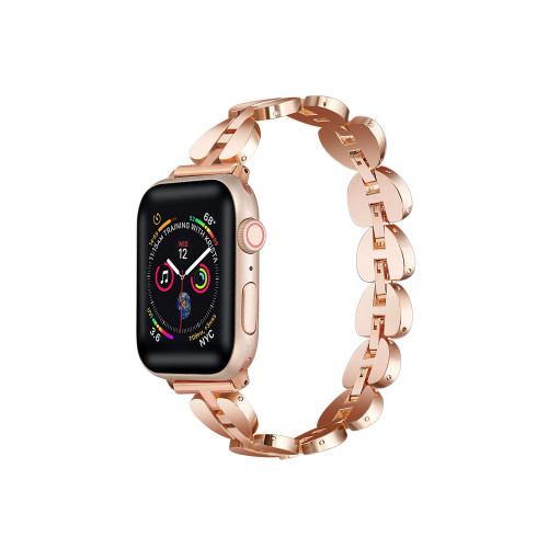 Unisex Sleek Metal Link Apple Watch Replacement Band, 42mm