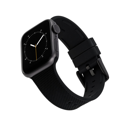 Black Woven Silicone Band Compatible with 38/40/41mm Apple Watch
