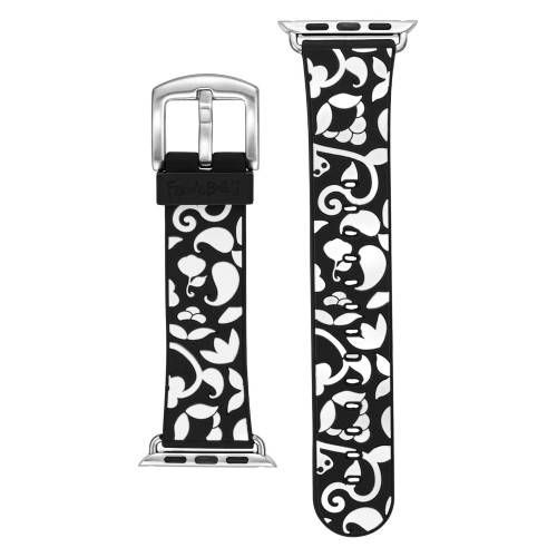 French Bull Vines Pattern Silicone Band for Apple Watch, 38, 40, 41mm