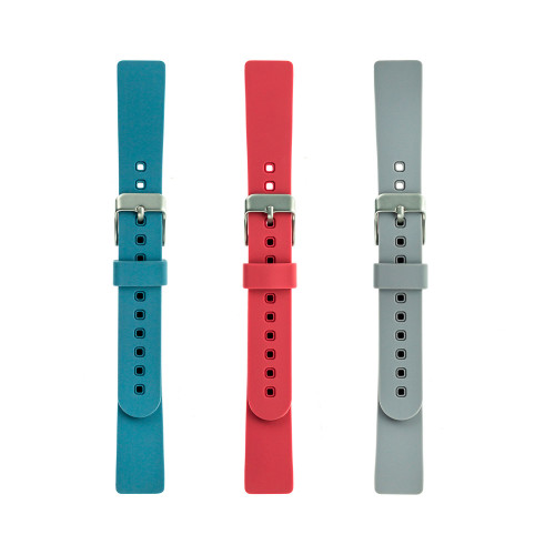 Light Gray Smooth, Blue Smooth and Coral Smooth Silicone Band Set, 3 Piece Compatible with the Fitbit Inspire, Fitbit Inspire 2 and Fitbit Inspire Hr