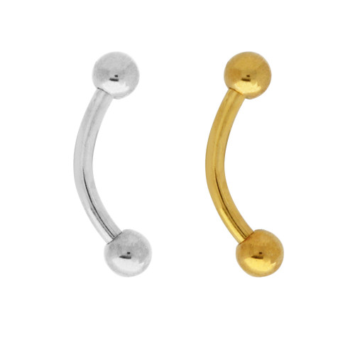 Bodifine Stainless Steel Set of 2 Colors Eyebrow Bars