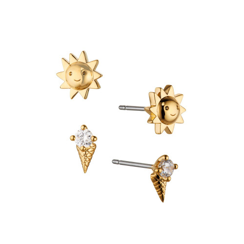 Happy Day Stud Set, 4 Pieces