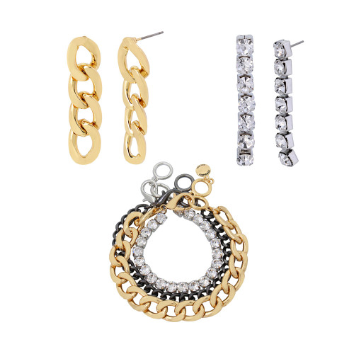 Stone 5-Pieces Bracelet and Earring Set