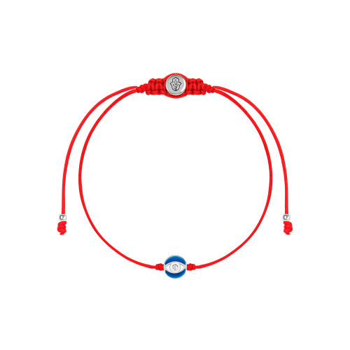 Super Guardian - Navy Enamel Evil Eye Red String Bracelet