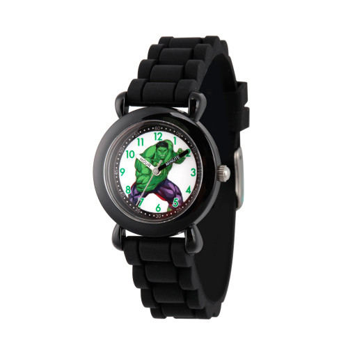 Marvel's Avengers: Hulk Boys' Black Plastic Time Teacher Watch