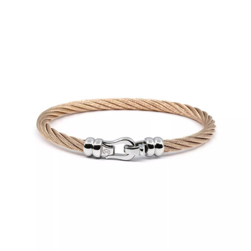 Men's Ibiza Stainless Steel Cable Bangle