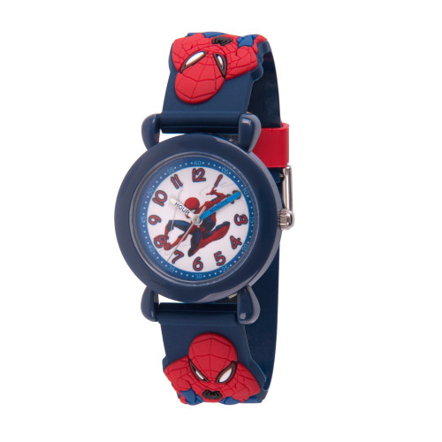 Marvel Spider-Man Boys' Blue Plastic Time Teacher Watch