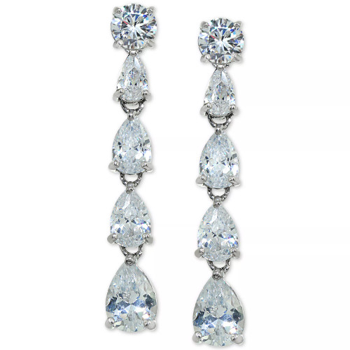 Cubic Zirconia Drop Earrings in Sterling Silver, Created for Macy's