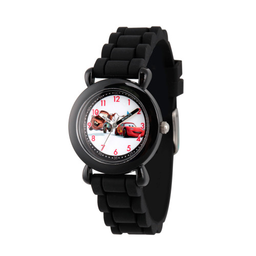 Disney Cars Mater and Lightning McQueen Boys' Black Plastic Time Teacher Watch