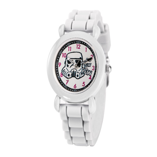 Boy's Disney Star Wars Plastic White Silicone Strap Watch 32mm