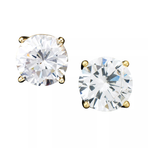 18k Gold over Sterling Silver Earrings, Cubic Zirconia (4 ct. t.w.)