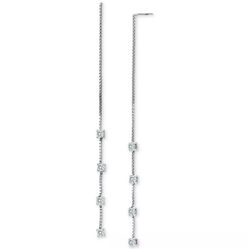Cubic Zirconia Threader Earrings, Created for Macy's