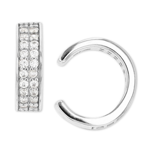 Cubic Zirconia Double Row Ear Cuffs