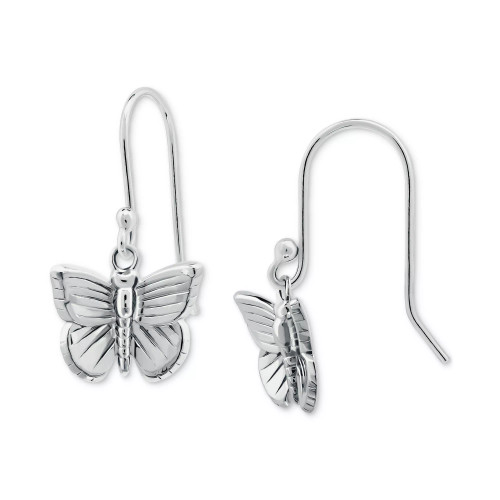 Textured Butterfly Drop Earrings, Created for Macy's