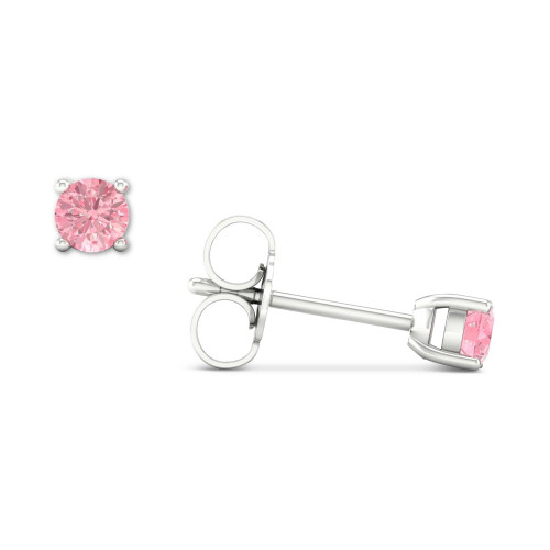 Lab-Created Pink Diamond Stud Earrings (1/4 ct. t.w.) in Sterling Silver