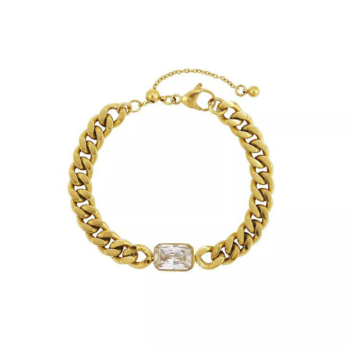 CLEMENTINE CZ Cuban Chain Bracelet