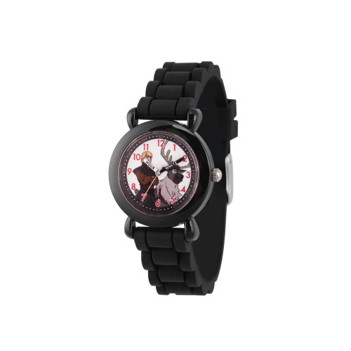 Disney Frozen 2 Sven Boy's Black Plastic Time Teacher Watch 32mm