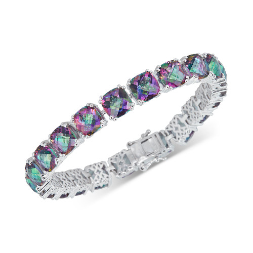Mystic Quartz Link Bracelet (42 ct. t.w.) in Sterling Silver