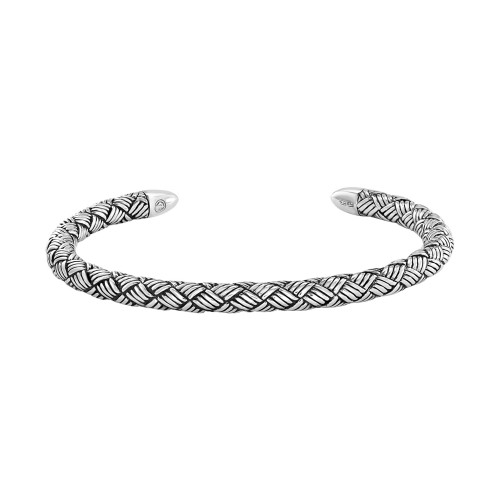 EFFY® Men's Weave-Style Bangle Bracelet in Sterling Silver