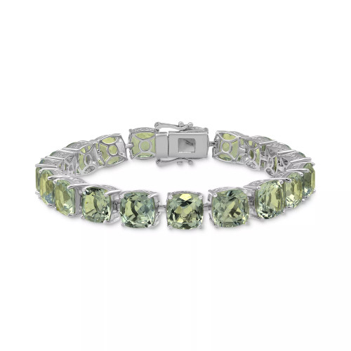 Green Quartz Link Bracelet (38 ct. t.w.) in Sterling Silver (Also in Pink Amethyst)