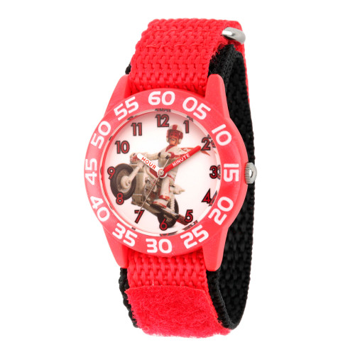 Boy's Disney Toy Story 4 Duke Caboom red Plastic Time Teacher Strap Watch 32mm