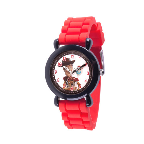 Boy's Disney Toy Story 4 Woody Red Plastic Time Teacher Strap Watch 32mm
