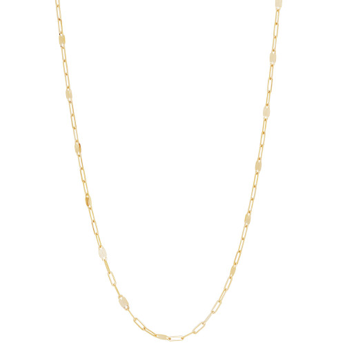Mirror Link 18" Chain Necklace in 14k Gold