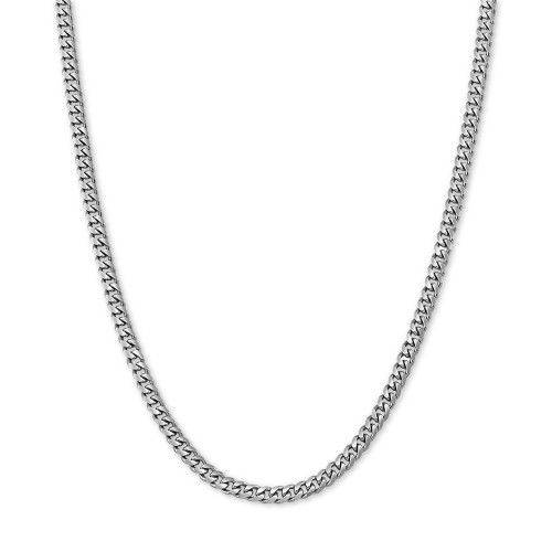Cuban Link Chain 18" Necklace (2-3/4mm) in Sterling Silver