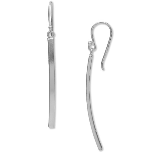 Curved Bar Drop Earrings in Sterling Silver, Created for Macy's