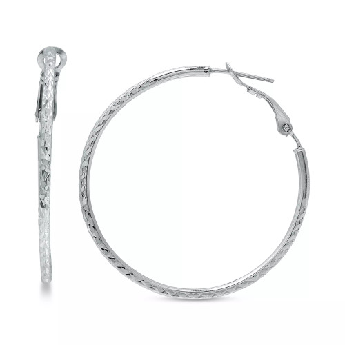 Textured Hoop Earrings, 2" Created for Macy's
