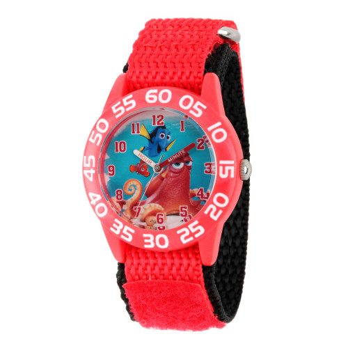 Disney Finding Dory Nemo, Hank and Dory Boys' Red Plastic Time Teacher Watch