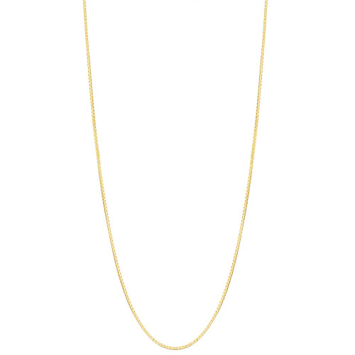 16" Box Chain Necklace (3/4mm) in14k Gold