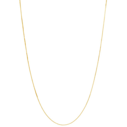 Solid Box Link 24" Chain Necklace in 14k Gold