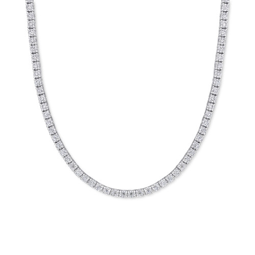 Lab-Created Moissanite 17" Tennis Necklace (12-1/2 ct. t.w.) in Sterling Silver