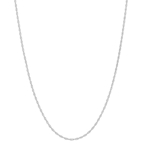 14k Yellow Gold Necklace, 16" Light Rope Chain (1mm)