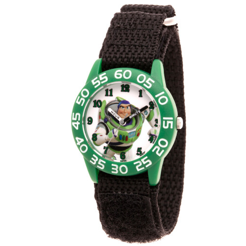 Boy's Disney Toy Story 4 Buzz Lighter Black Plastic Time Teacher Strap Watch 32mm