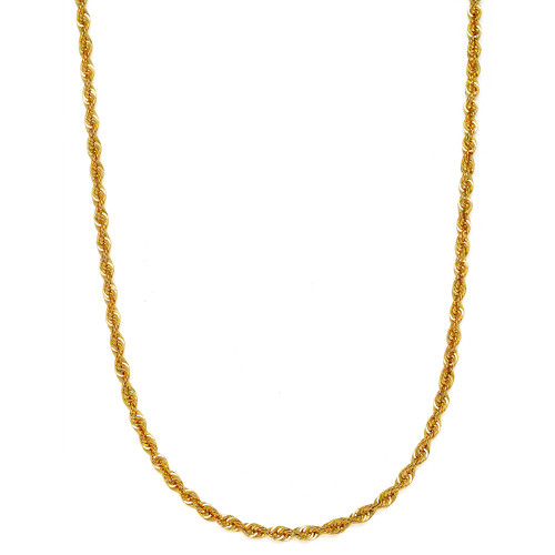 Sparkle Rope 20" Chain Necklace (3mm) in 14k Gold