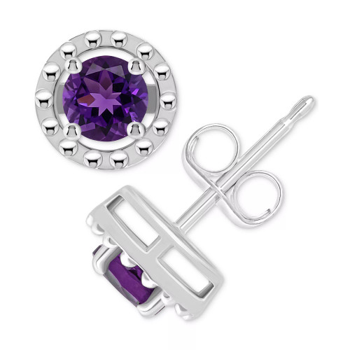 Rhodolite Garnet Stud Earrings (3/4 ct. t.w.) in 10k Gold (Also in Amethyst, Citrine, Aquamarine, Opal & Blue Topaz)