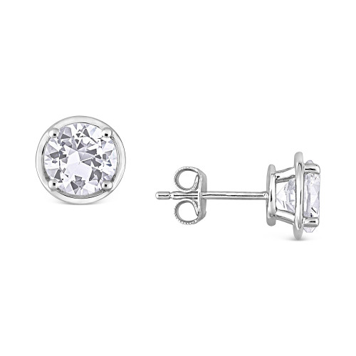 Lab-Created White Sapphire Stud Earrings (3-1/4 ct. t.w.) in Sterling Silver
