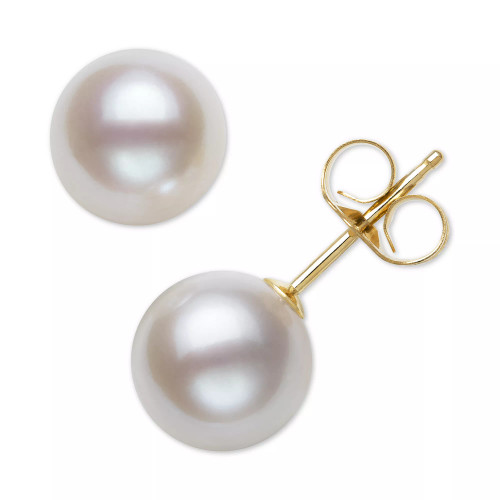 Cultured Freshwater Pearl Stud Earrings (7mm) in 14k Gold